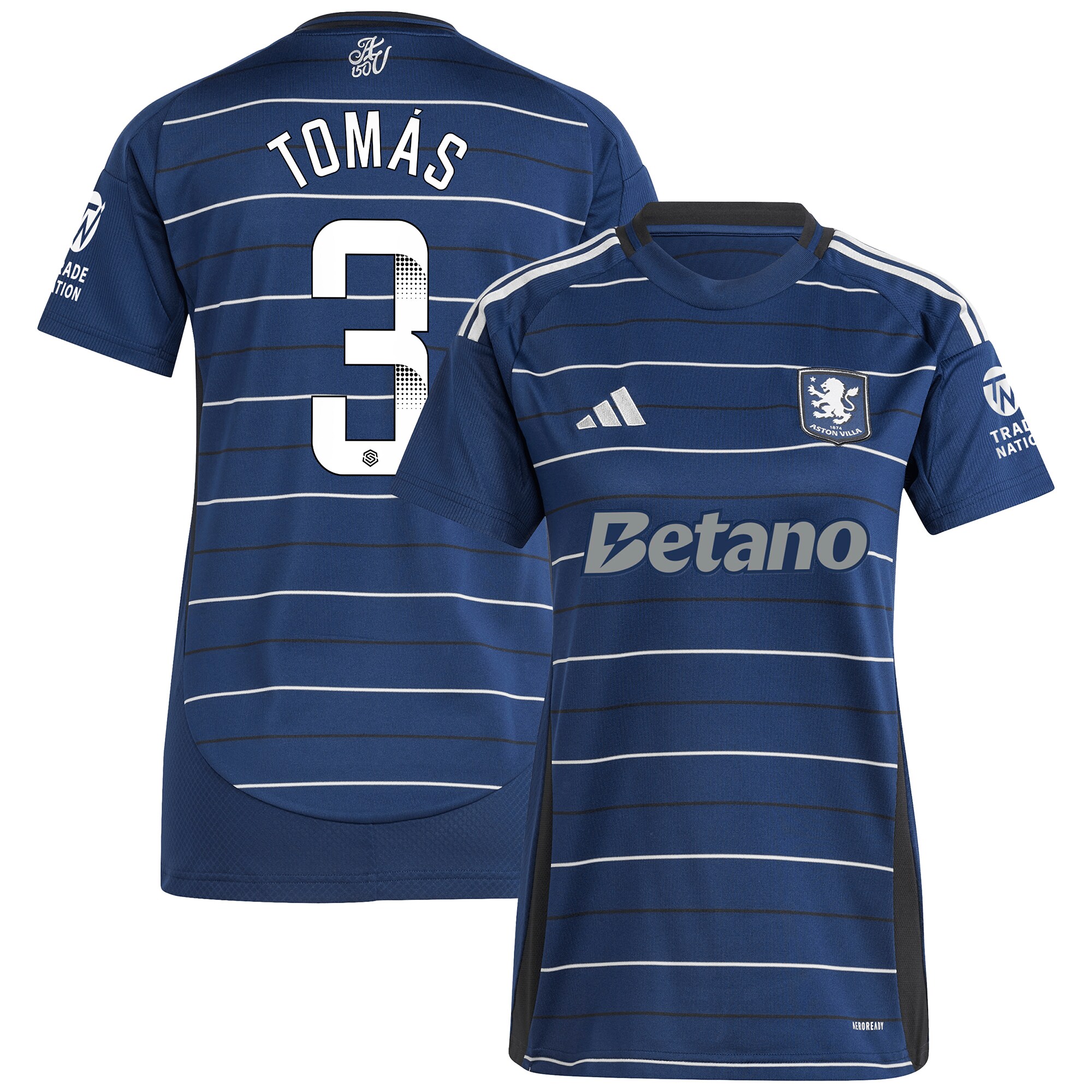 aston villa wsl adidas third shirt 2024-25 – womens with tomás 3 printing Collection | Aston Villa Football Kits and Shirts