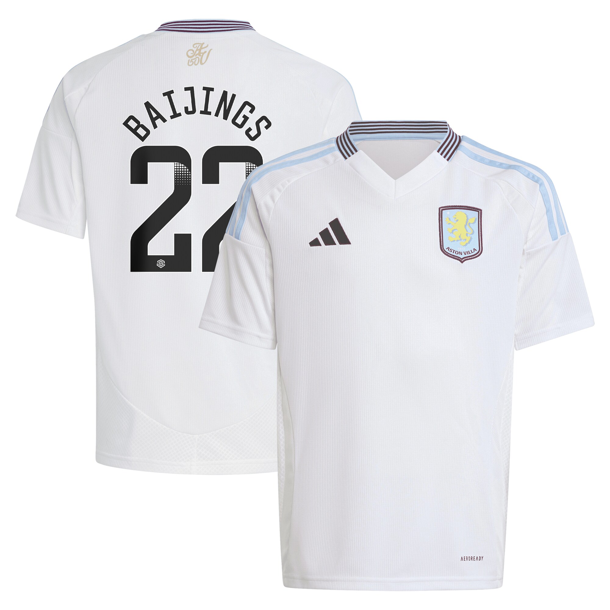 aston villa wsl away shirt 2024-25 – kids with baijings 22 printing Collection | Aston Villa Football Kits and Shirts