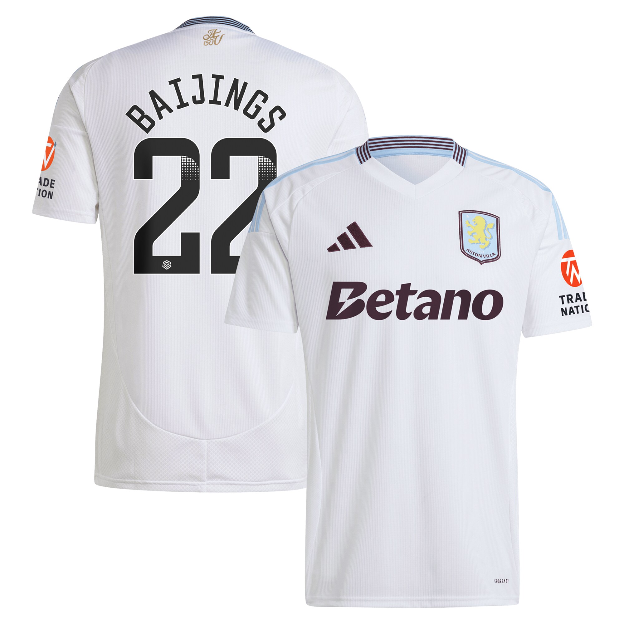 aston villa wsl away shirt 2024-25 with baijings 22 printing Collection | Aston Villa Football Kits and Shirts