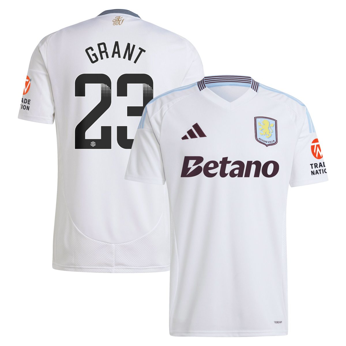 aston villa wsl away shirt 2024-25 with grant 23 printing Collection | Aston Villa Football Kits and Shirts
