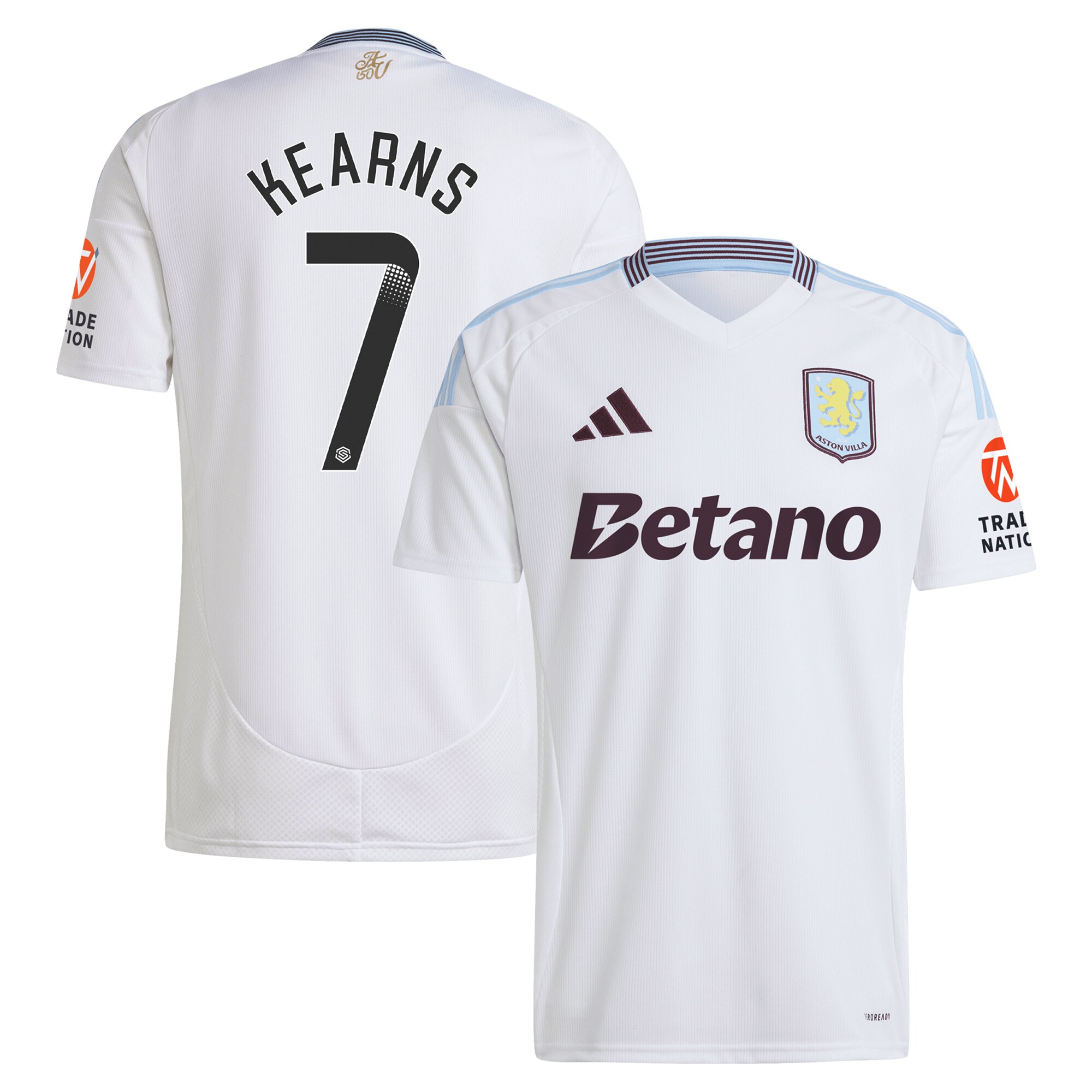aston villa wsl away shirt 2024-25 with kearns 7 printing Collection | Aston Villa Football Kits and Shirts