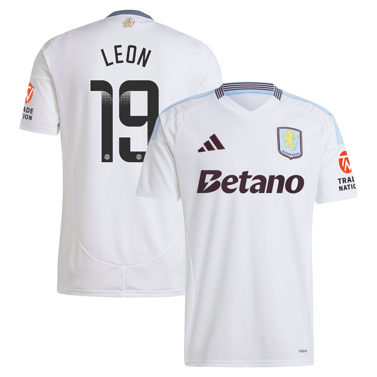 aston villa wsl away shirt 2024-25 with leon 19 printing Collection | Aston Villa Football Kits and Shirts
