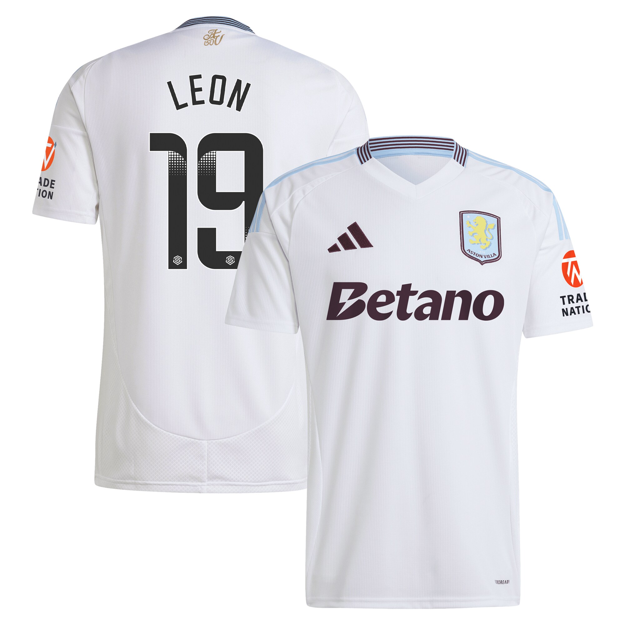 aston villa wsl away shirt 2024-25 with leon 19 printing Collection | Aston Villa Football Kits and Shirts