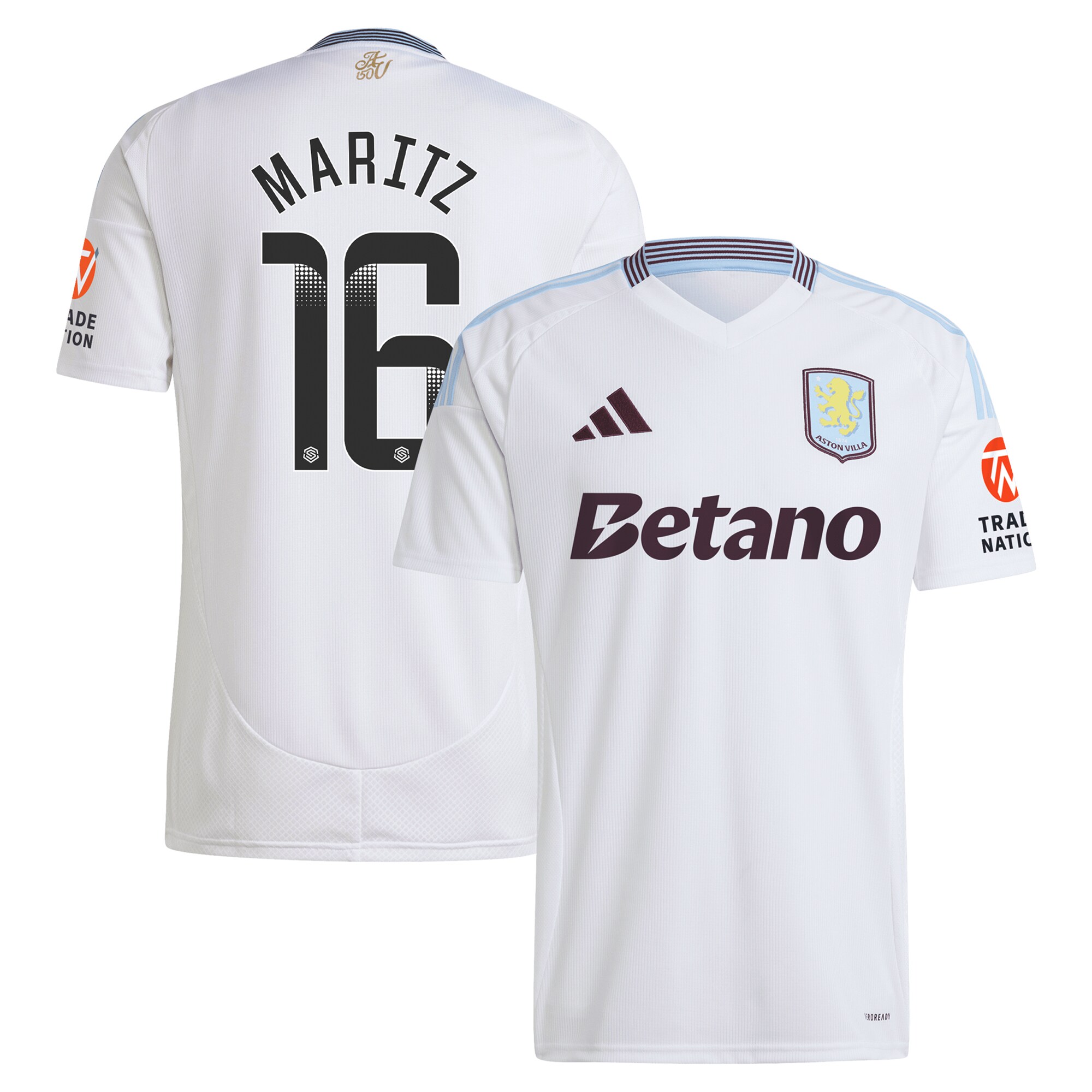 aston villa wsl away shirt 2024-25 with maritz 16 printing Collection | Aston Villa Football Kits and Shirts