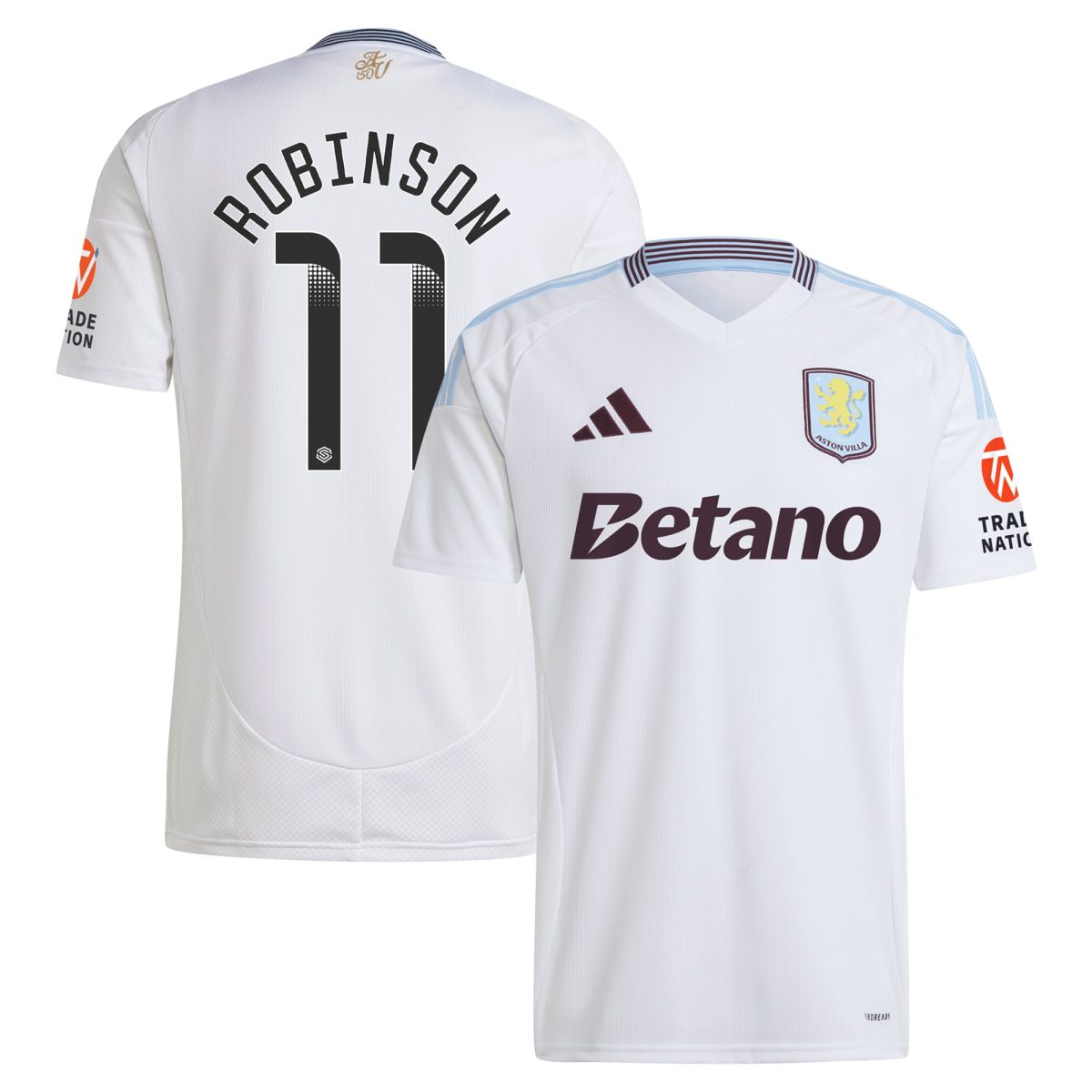 aston villa wsl away shirt 2024-25 with robinson 11 printing Collection | Aston Villa Football Kits and Shirts