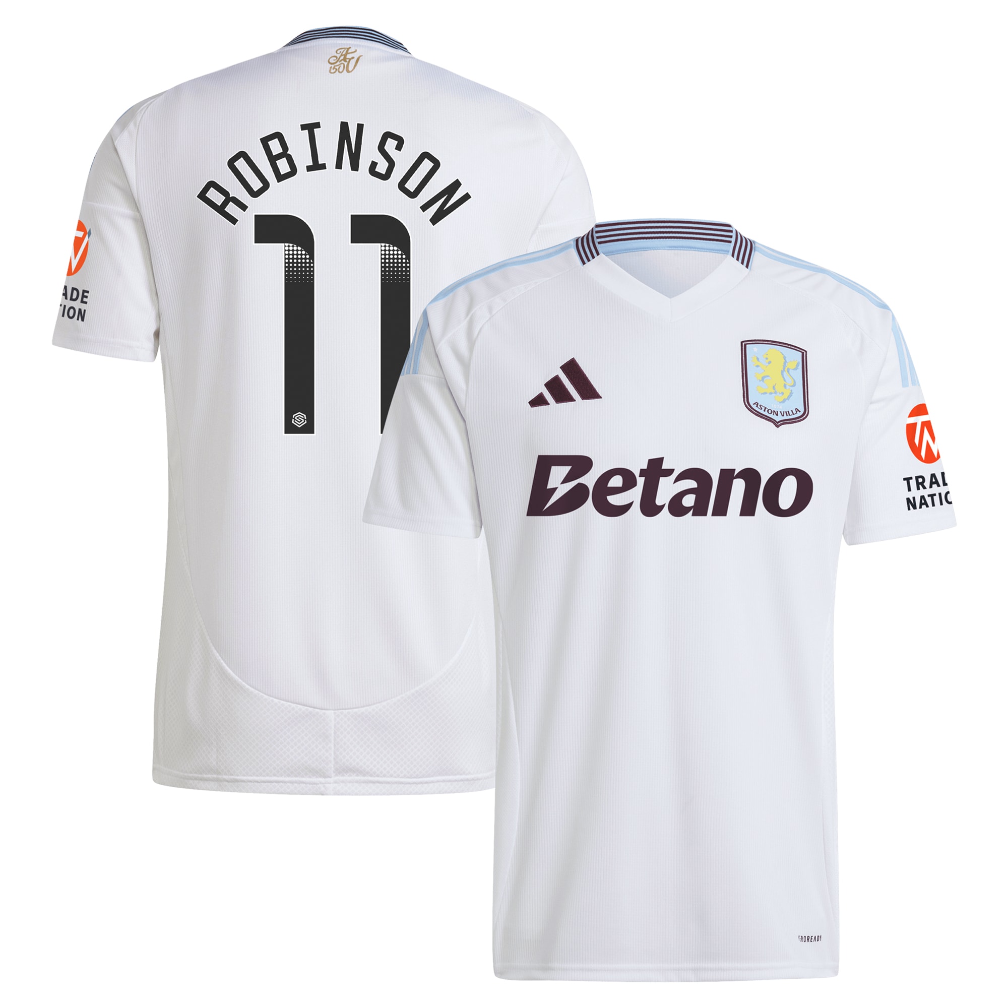aston villa wsl away shirt 2024-25 with robinson 11 printing Collection | Aston Villa Football Kits and Shirts