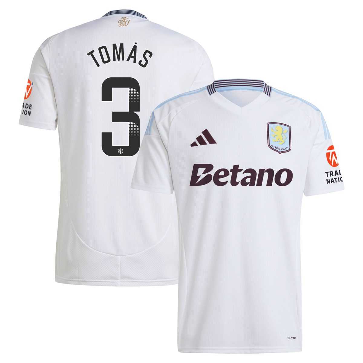 aston villa wsl away shirt 2024-25 with tomás 3 printing Collection | Aston Villa Football Kits and Shirts