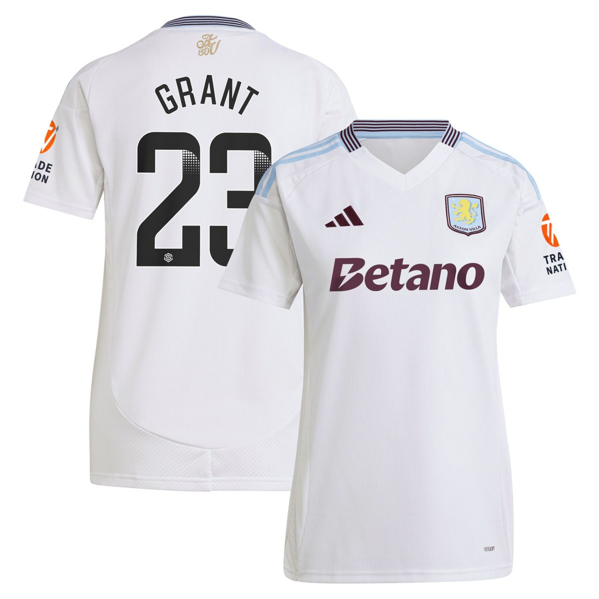 aston villa wsl away shirt 2024-25 – womens with grant 23 printing Collection | Aston Villa Football Kits and Shirts