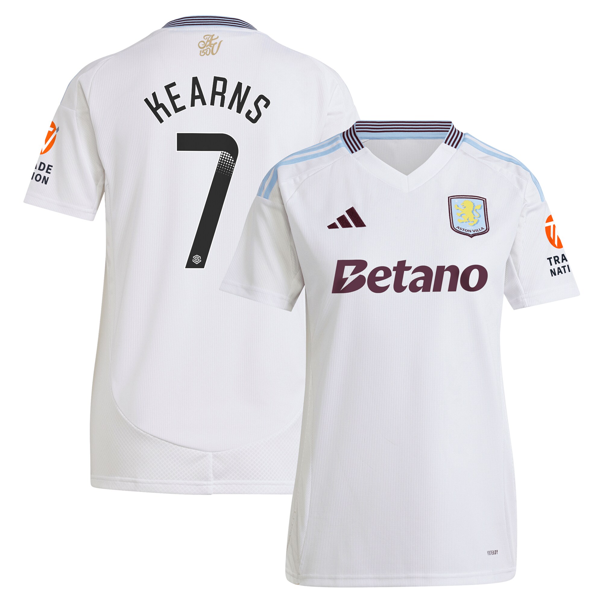 aston villa wsl away shirt 2024-25 – womens with kearns 7 printing Collection | Aston Villa Football Kits and Shirts