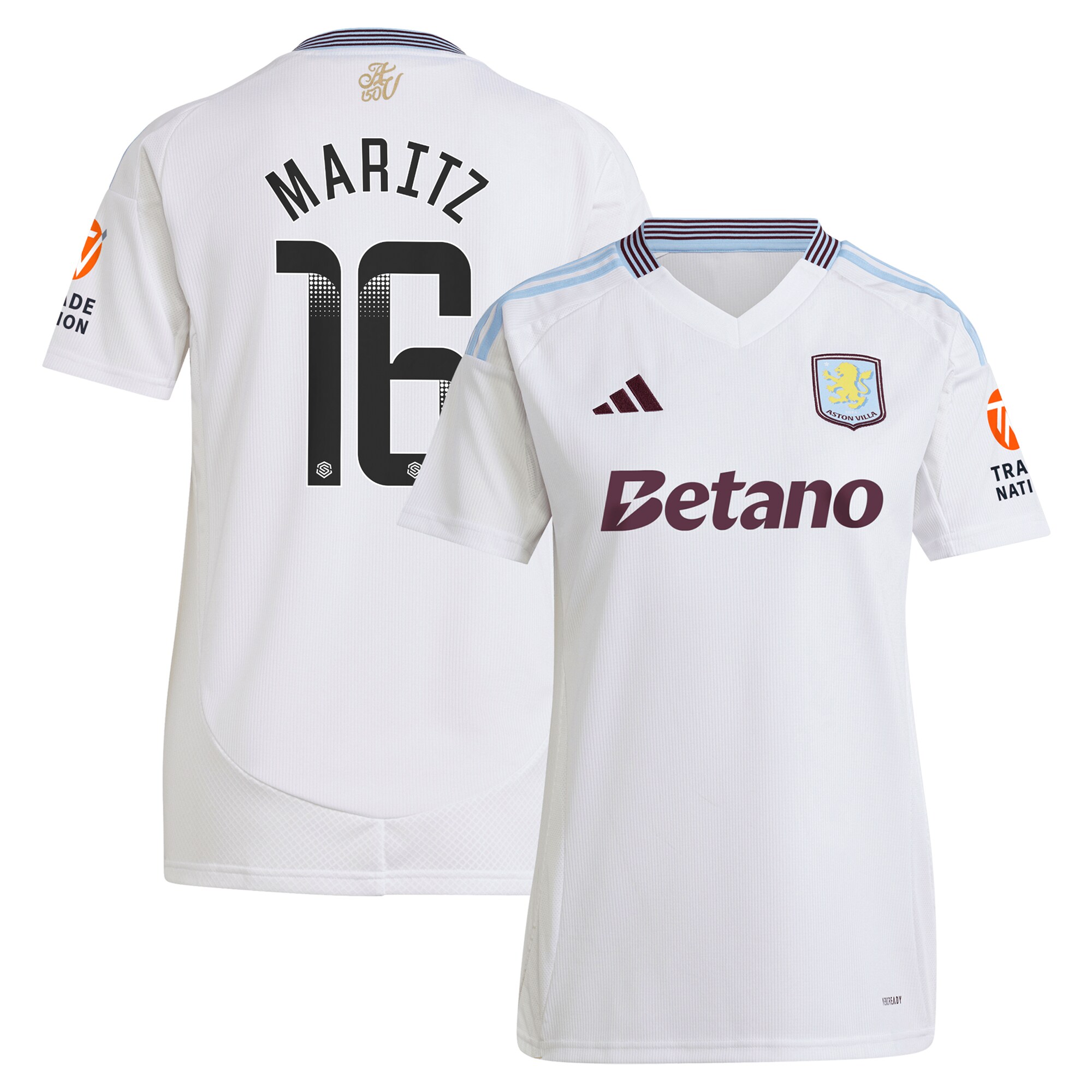 aston villa wsl away shirt 2024-25 – womens with maritz 16 printing Collection | Aston Villa Football Kits and Shirts