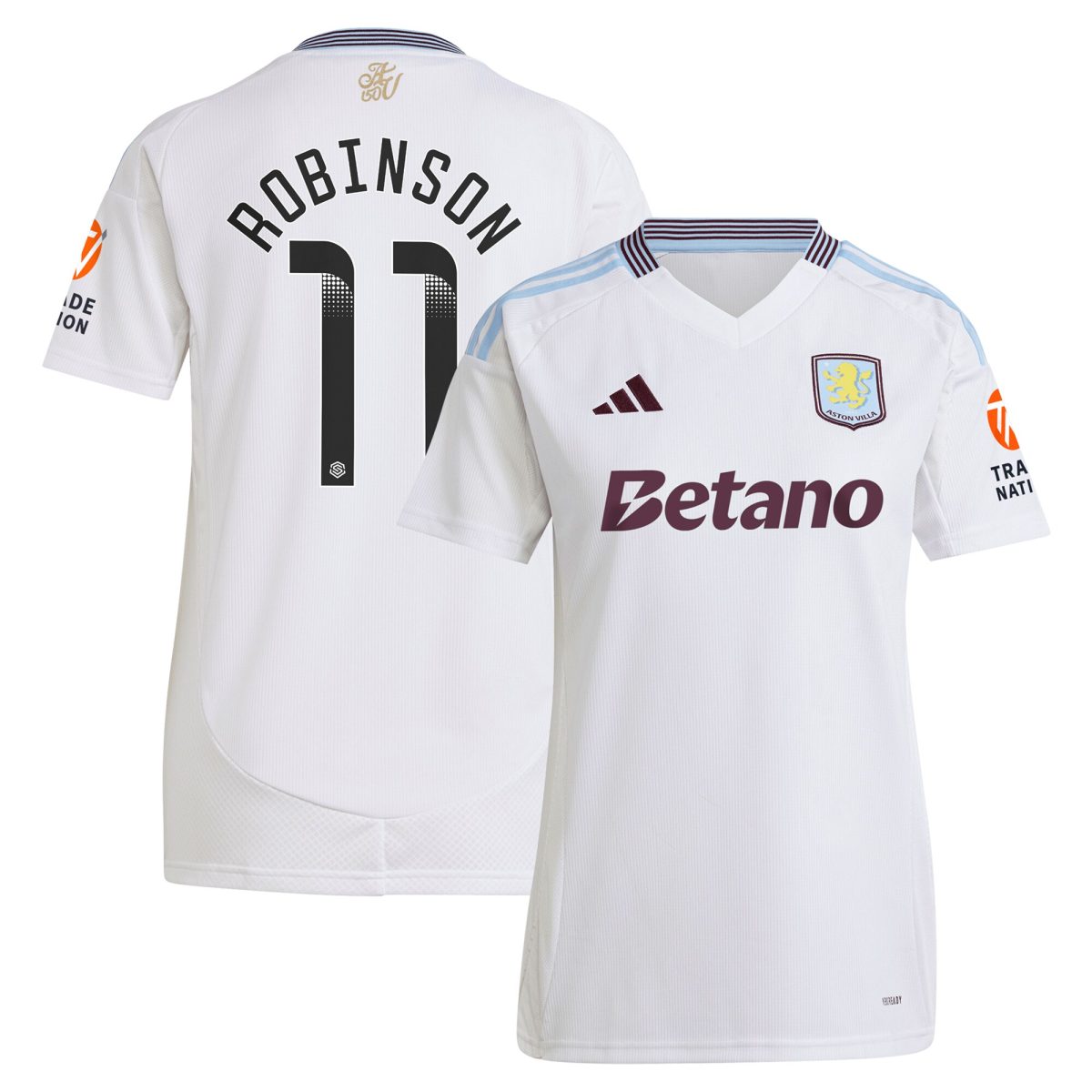 aston villa wsl away shirt 2024-25 – womens with robinson 11 printing Collection | Aston Villa Football Kits and Shirts