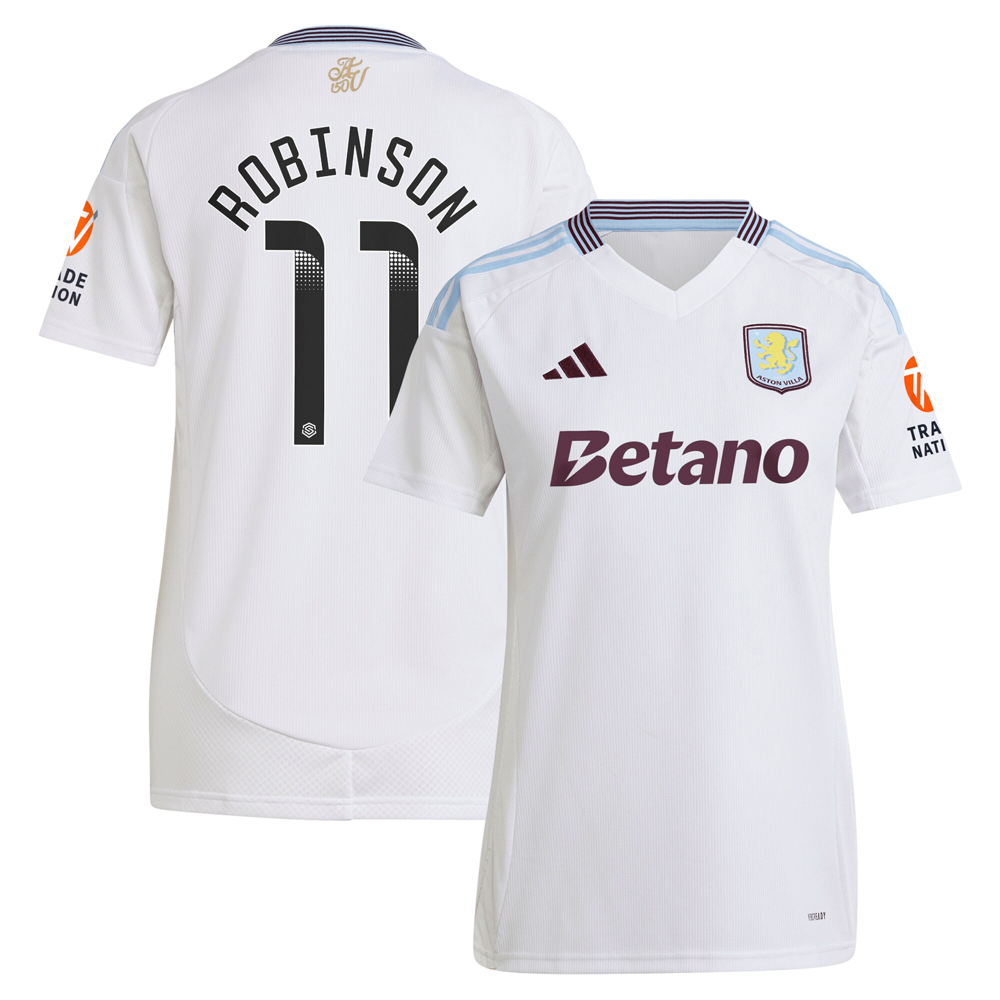 aston villa wsl away shirt 2024-25 – womens with robinson 11 printing Collection | Aston Villa Football Kits and Shirts