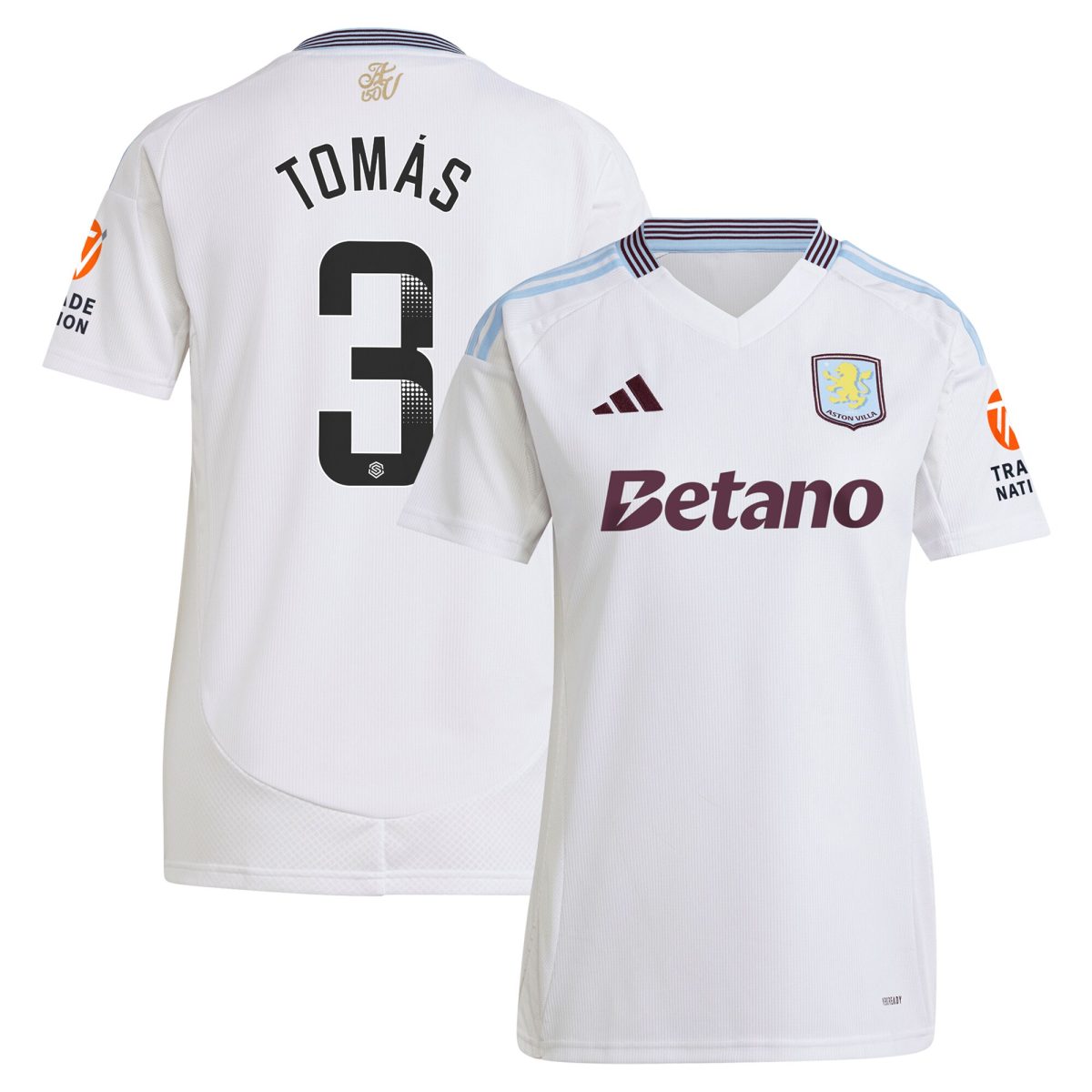 aston villa wsl away shirt 2024-25 – womens with tomás 3 printing Collection | Aston Villa Football Kits and Shirts