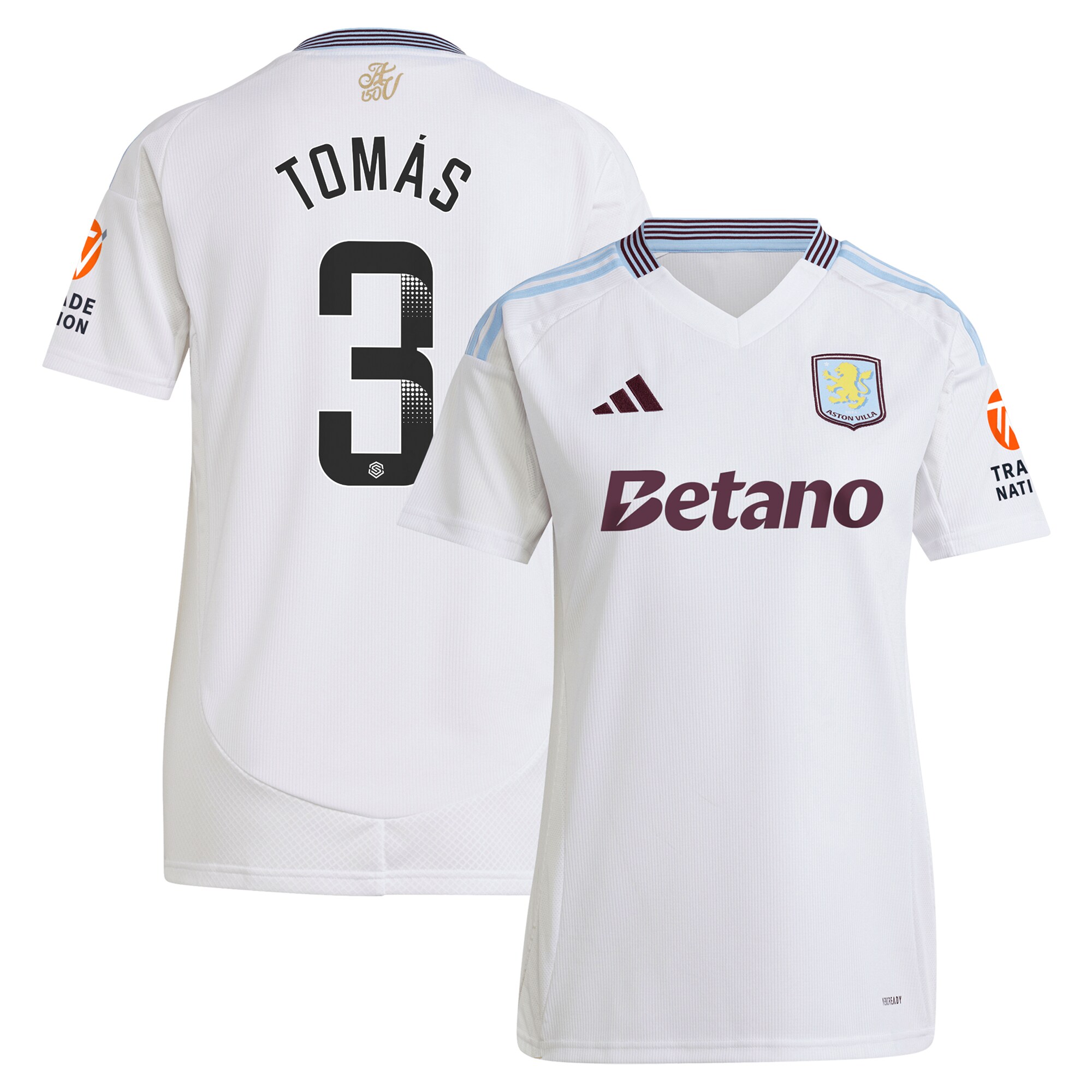 aston villa wsl away shirt 2024-25 – womens with tomás 3 printing Collection | Aston Villa Football Kits and Shirts